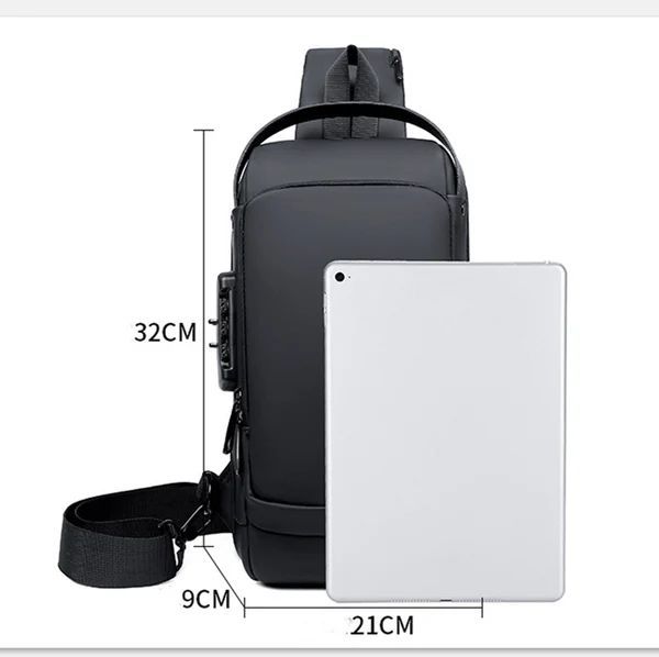 New Carbon Fiber Streamline Anti-Theft Sling Bag - Image 2