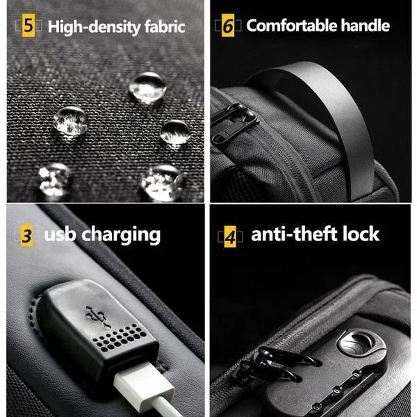 New Carbon Fiber Streamline Anti-Theft Sling Bag - Image 3