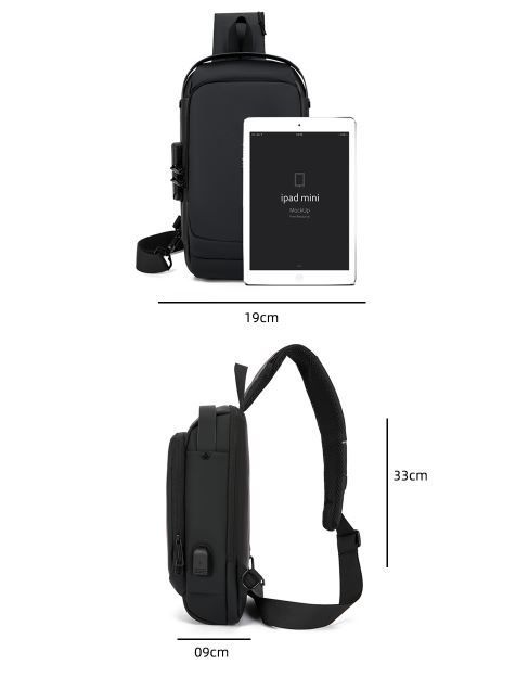 New Carbon Fiber Streamline Anti-Theft Sling Bag - Image 5