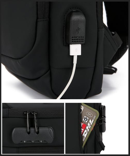 New Carbon Fiber Streamline Anti-Theft Sling Bag - Image 7
